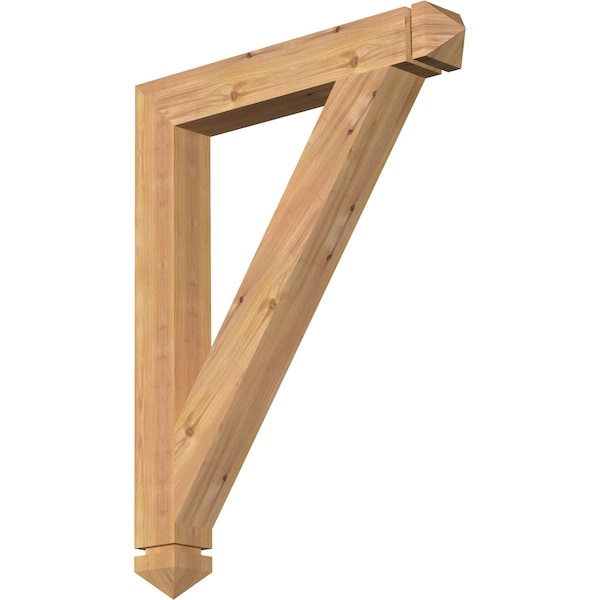 Ekena Millwork Traditional Arts & Crafts Smooth Bracket, Western Red Cedar, 3 1/2"W x 26"D x 34"H BKT04X26X34TRA03SWR - main